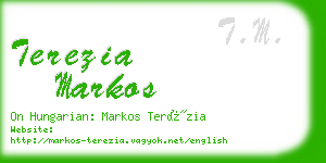 terezia markos business card